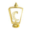 Decorative Ramadan Arabic Style Gold Metal Lantern Battery Operated Lamp 20*35 cm