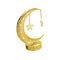 Decorative Ramadan Arabic Style Gold Metal Lantern Battery Operated Lamp 22 cm