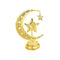 Decorative Ramadan Arabic Style Gold Metal Lantern Battery Operated Lamp 24 cm