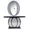Home Decor Luxury Hallway Mirror & Console Crystal Grey Mirror Finish