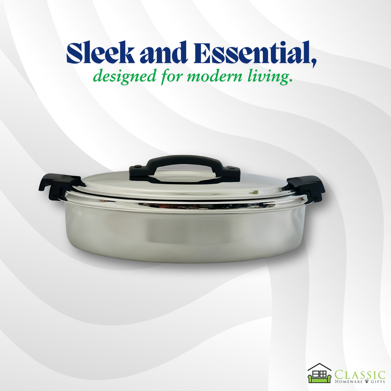 Stainless Steel Maxima Oval Hot Pot Set 3500ml 5000ml 7500ml