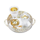 Essential Oil and Incense Burner Diffuser Metal Decor Craft Set with Tray 24*34 cm