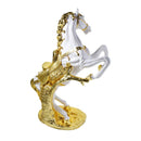 Sculpture Statue Resin Figurine Horse Metallic Gold and White Color 25*13*28 cm