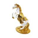 Sculpture Statue Resin Figurine Horse Metallic Gold and White Colour 35*14*45 cm