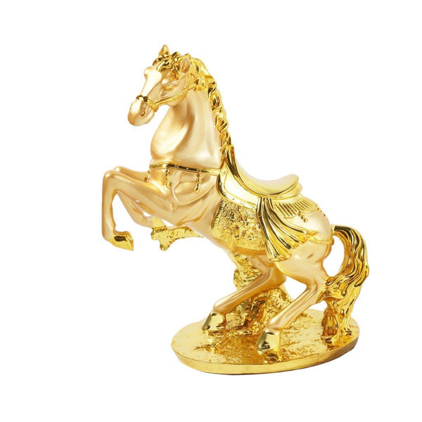 Sculpture Statue Resin Figurine Horse Metallic Gold Color 45*20*56 cm