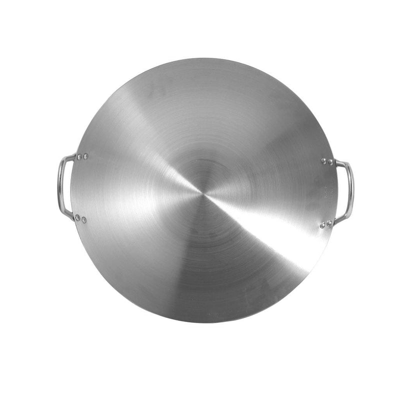 Stainless Steel Deep Wok Pan Round Base For Gas Burner 60 cm