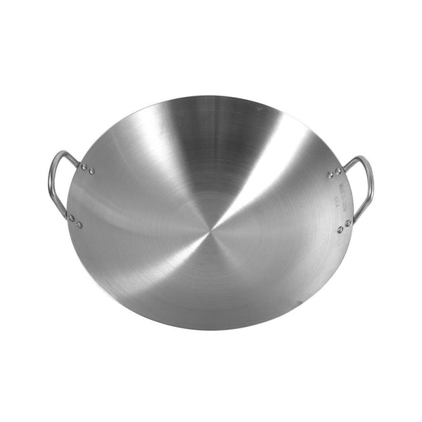 Stainless Steel Deep Wok Pan Round Base For Gas Burner 60 cm