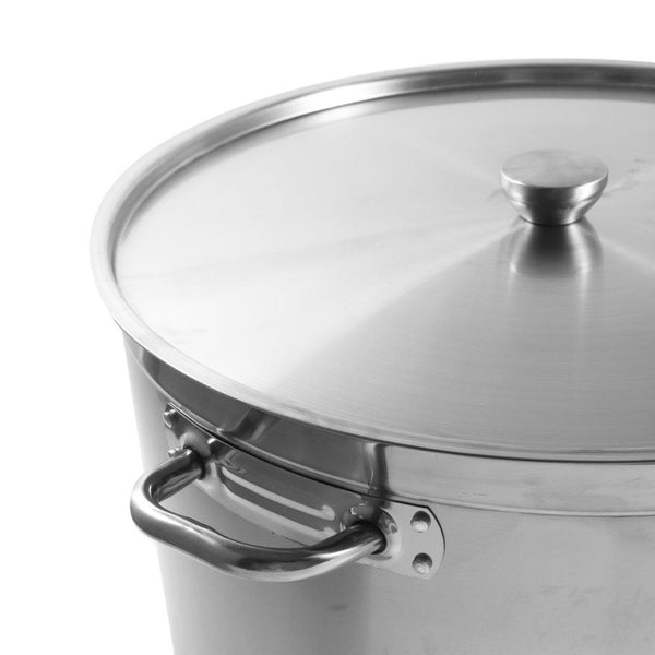 Stainless Steel Stockpot Heavy Base Casserole with Lid 30*23 cm