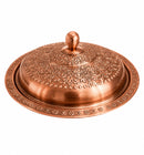 Copper Plated Biryani Plate with Lid 32cm