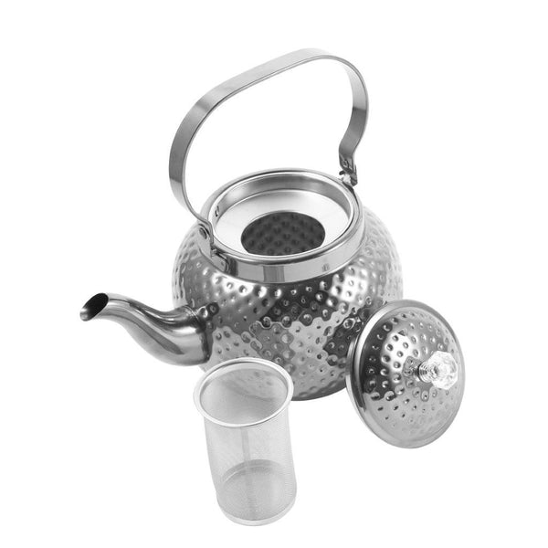 Stainless Steel Teapot with Infuser Water Boilers Loose Leaf Tea Maker Water Kettle 2 Litre