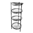 Kitchenware Black Metal Fruit and Vegetables Rack Fruit Shelf 4 Tier 28*28*91.5 cm