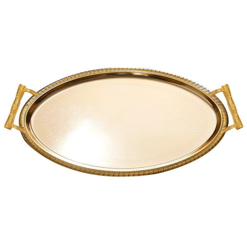 Deco Gold Oval Serving Tray 78*53 cm