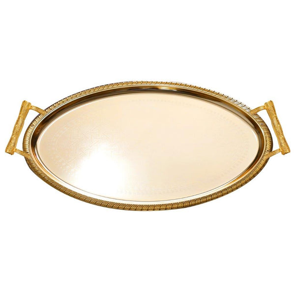 Deco Gold Oval Serving Tray 78*53 cm