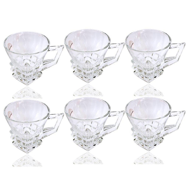 Premium Lead Free Glass Tea Cup Set of 6 Pcs 160ml