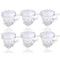 Premium Lead Free Glass Tea Cup Set of 6 Pcs 160ml