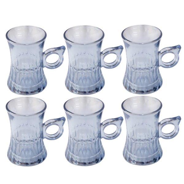 Premium Lead Free Glass Tea Cup Set of 6 Pcs