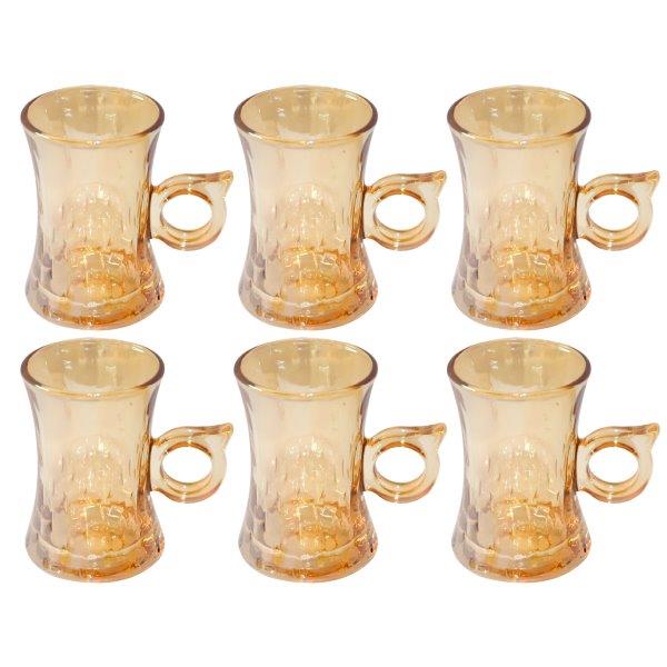 Premium Lead Free Glass Tea Cup Set of 6 Pcs