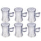 Premium Lead Free Glass Tea Cup Set of 6 Pcs