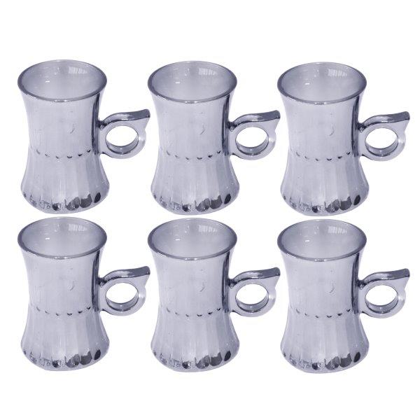 Premium Lead Free Glass Tea Cup Set of 6 Pcs