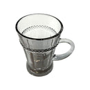 Premium Lead Free Grey Glass Tea Cup Set of 6 Pcs