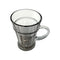 Premium Lead Free Grey Glass Tea Cup Set of 6 Pcs