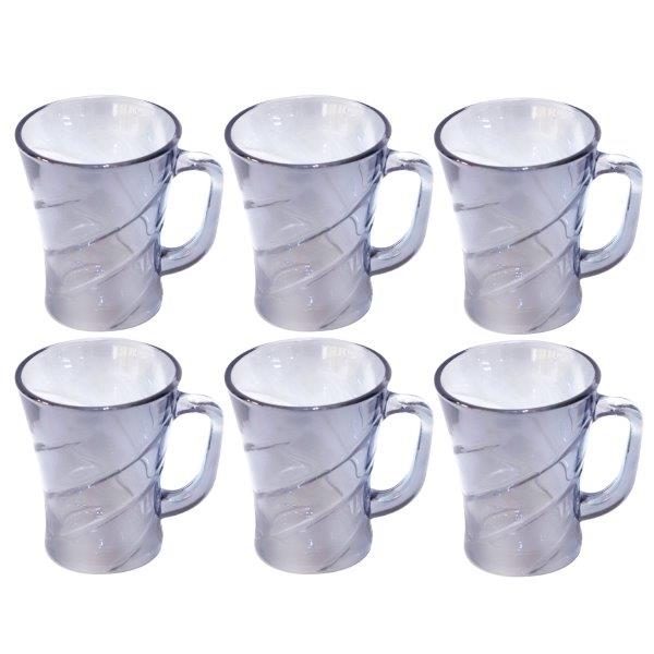 Premium Lead Free Glass Tea Cup Set of 6 Pcs