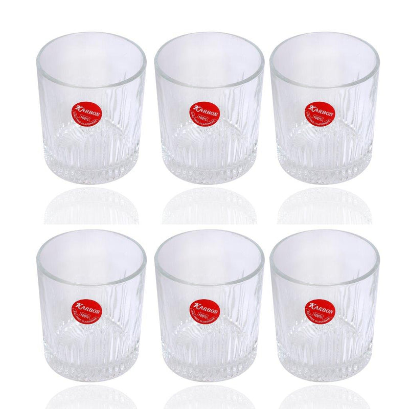 Premium Lead Free Glass Tumblers Set of 6 Pcs 230 ml