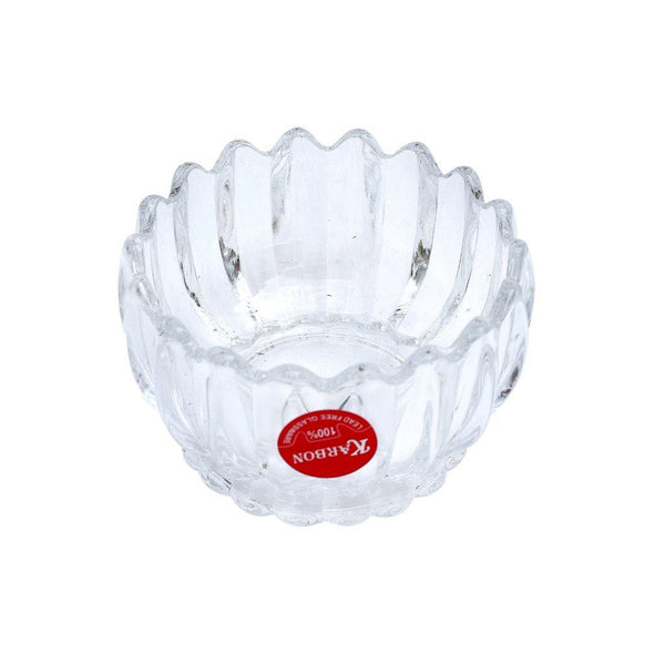 Crystal Glass Round Sugar Bowl Candy Jar Set of 6 Pcs 243 ml