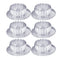 Crystal Cut Glass Ice Cream and Dessert Bowl with Saucer Set of 4 Pcs 243 ml