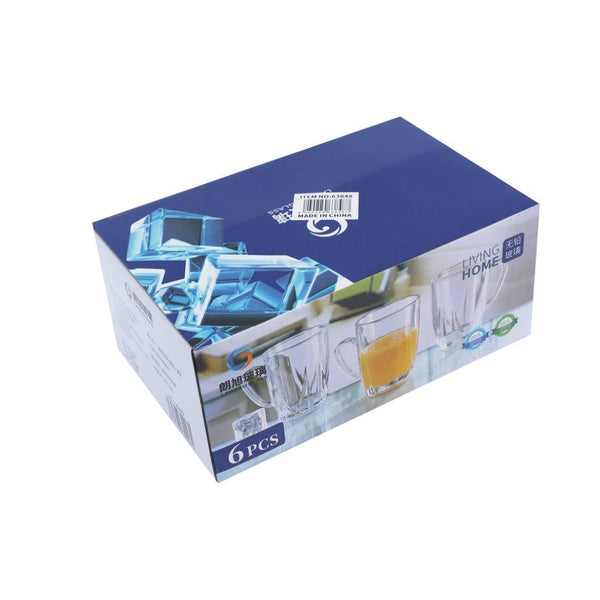 Premium Lead Free Glass Tea Cup Set of 6 Pcs 210ml