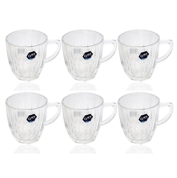 Premium Lead Free Glass Tea Cup Set of 6 Pcs 208 ml