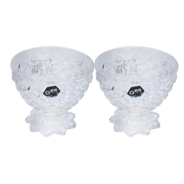 Crystal Cut Glass Ice Cream and Dessert Bowl Set of 2 Pcs 240ml