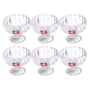 Crystal Cut Glass Ice Cream and Dessert Bowl Set of 6 Pcs