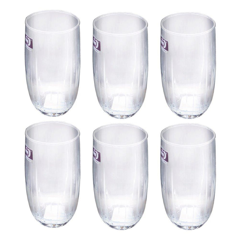 Premium Lead Free Glass Tumblers Set of 6 Pcs 510 ml