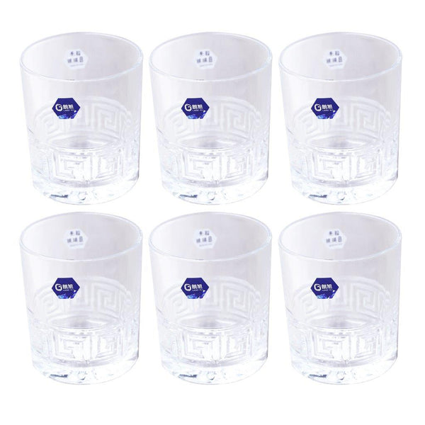 Premium Lead Free Glass Tumblers Set of 6 Pcs 390 ml