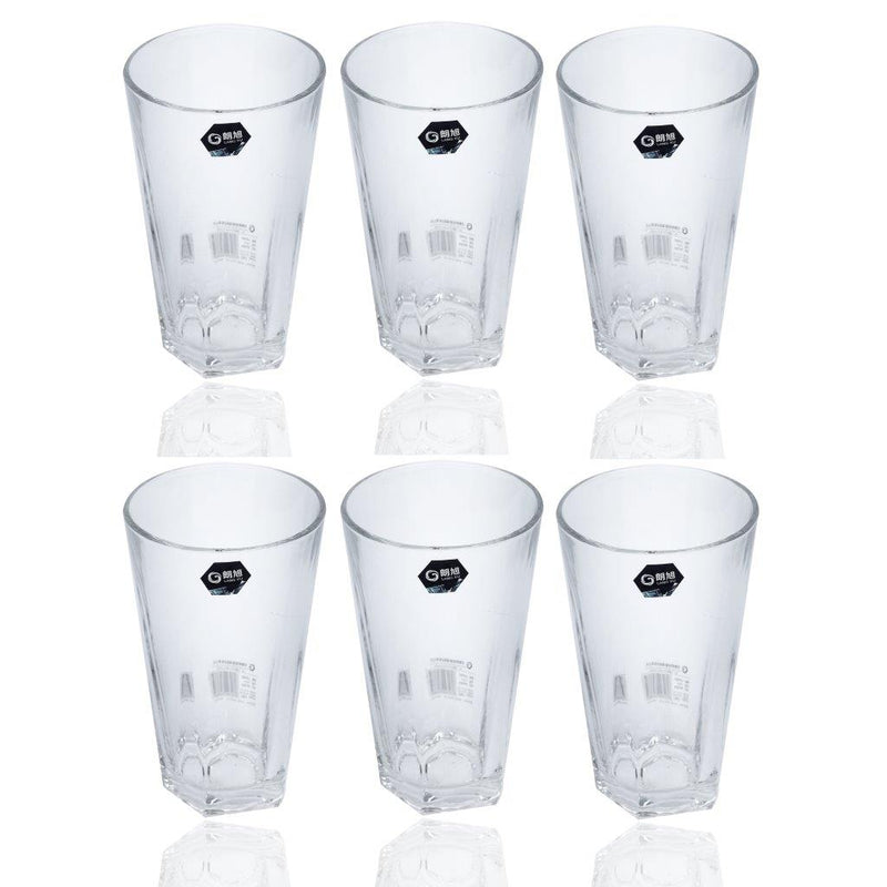 Premium Lead Free Glass Tumblers Set of 6 Pcs 355 ml