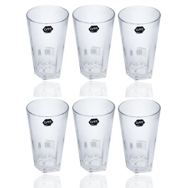 Premium Lead Free Glass Tumblers Set of 6 Pcs 355 ml