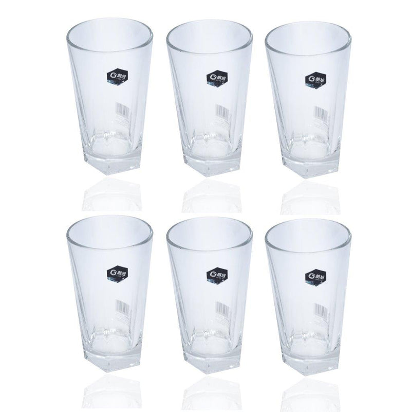 Premium Lead Free Glass Tumblers Set of 6 Pcs 280 ml