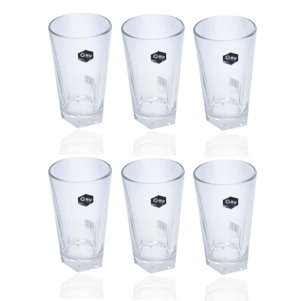 Premium Lead Free Glass Tumblers Set of 6 Pcs 280 ml