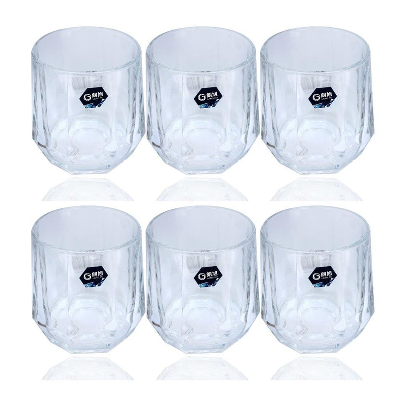 Premium Lead Free Glass Tumblers Set of 6 Pcs 350 ml
