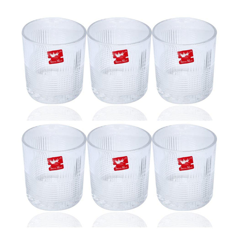 Premium Lead Free Glass Tumblers Set of 6 Pcs 250 ml