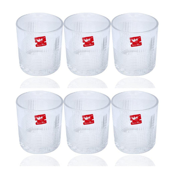 Premium Lead Free Glass Tumblers Set of 6 Pcs 250 ml