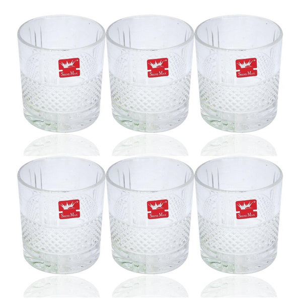 Premium Lead Free Glass Tumblers Set of 6 Pcs 250 ml