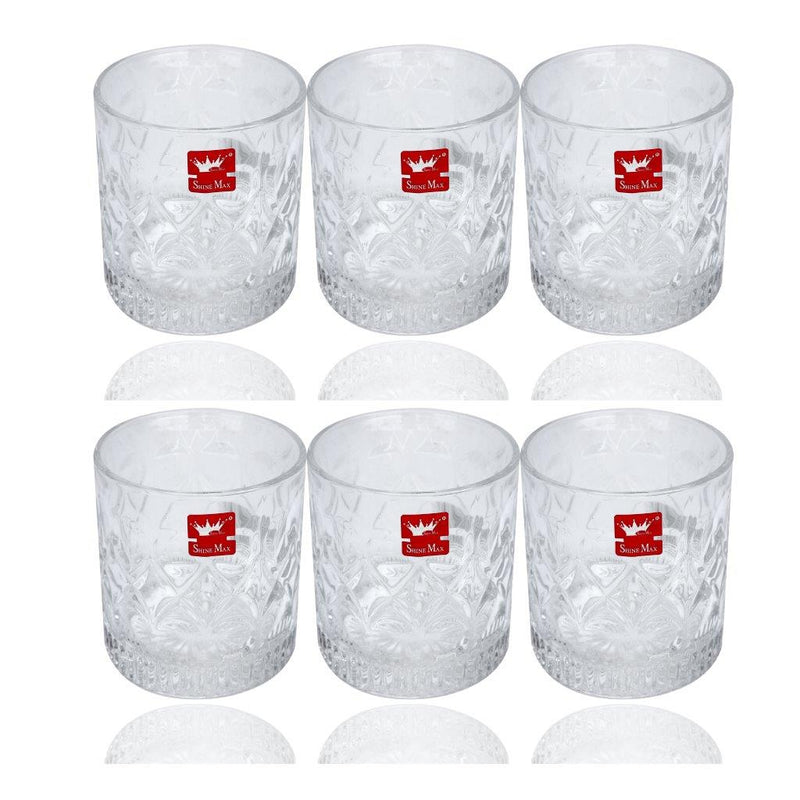 Premium Lead Free Glass Tumblers Set of 6 Pcs 360 ml