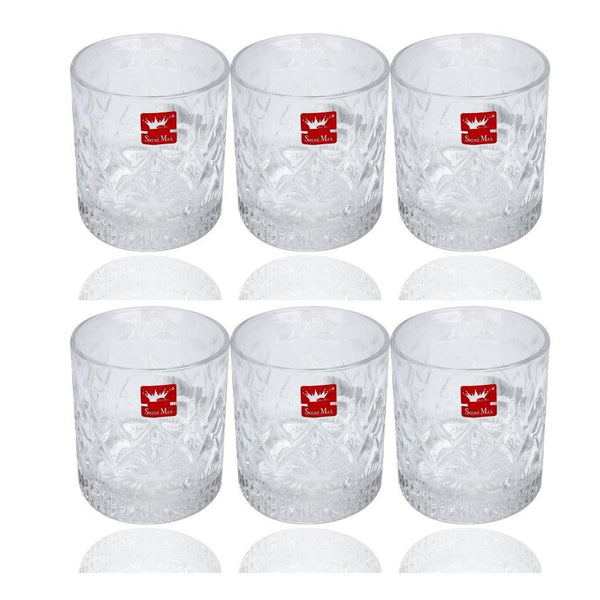 Premium Lead Free Glass Tumblers Set of 6 Pcs 360 ml