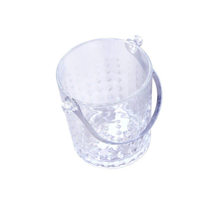 Glass Ice Bucket with Handle and Tong Set 900 ml