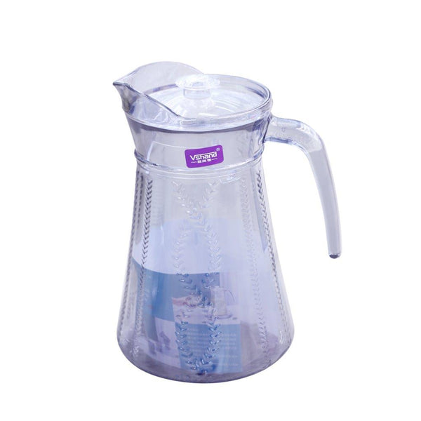 Premium Grey Glass Beverage Jug Water Jug and Cup Set 6pcs