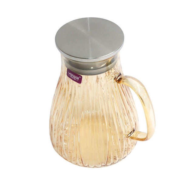 Premium Glass Beverage Jug Water Jug and Cup Set of 6 Pcs