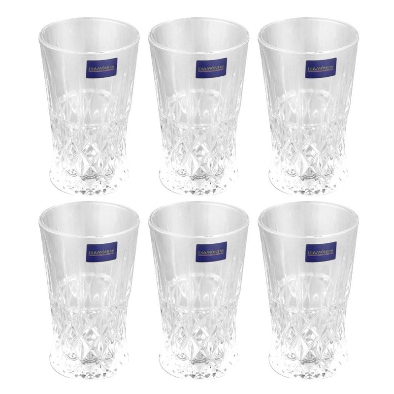 Premium Lead Free Glass Tumblers Set of 6 Pcs 230 ml