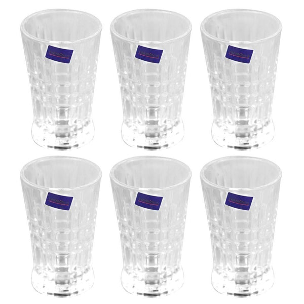 Premium Lead Free Glass Tumblers Set of 6 Pcs 230 ml